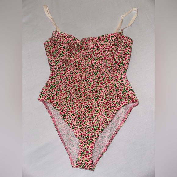 AMERICAN APPAREL FLORAL BODYSUIT - SIZE SMALL - Picture 5 of 8